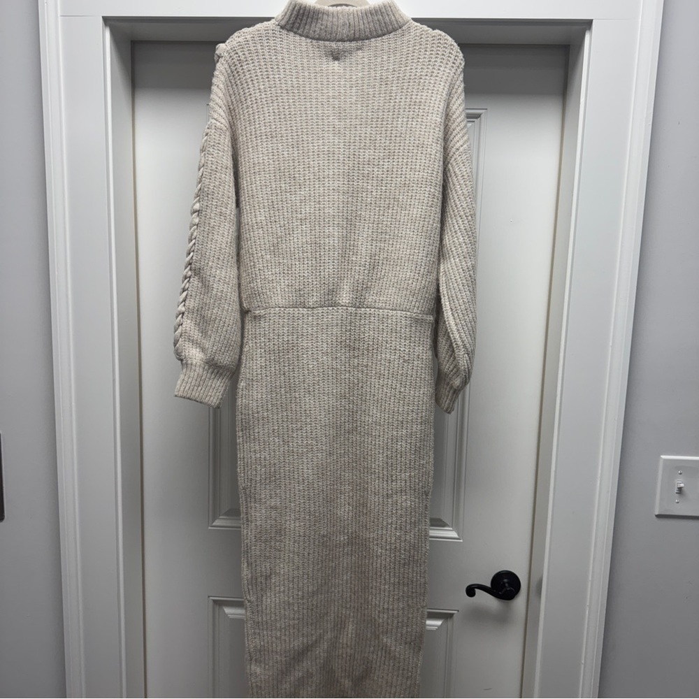 Saylor Cream Cable Knit Angelina Sweater Dress - Picture 11 of 15